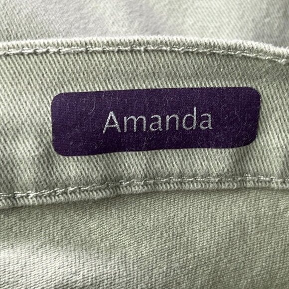 Gloria Vanderbilt Amanda Jean Womens 14 Mint Green Stretch Denim - Picture 6 of 11